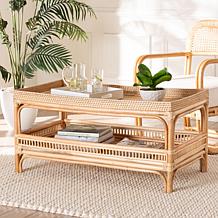 Lombok Natural Rattan Coffee Table 39.8" W x 22.8" D x 19.7" H