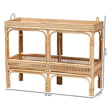 Lombok Natural Rattan Console Table 39.4" W x 15" D x 30.1" H