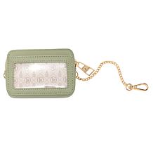 London Fog Pebble Texture Chain Detail Card Case