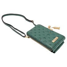 London Fog Wanderlust Logo-Embossed Phone Crossbody Bag