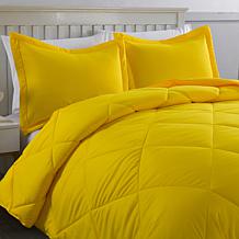Lotus Home Bacteria Inhibiting Diamond Stitch Comforter Mini Set, King