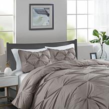 Lotus Home Cottonpure 100% Cotton Pintuck Duvet Cover Mini Set - F/Q