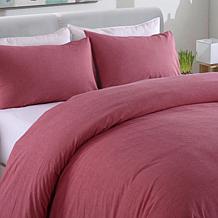 Lotus Home Messy Bed Washed Cotton Duvet Cover and Sham Set Full/Queen