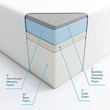 LUCID Comfort 14" Plush Ventilated Gel Memory Foam Mattress - Queen