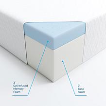 LUCID Comfort Collection 12" Gel Memory Foam Mattress - Twin