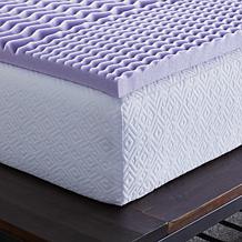 LUCID Comfort Collection 2" Zoned Lavender Memory Foam Topper - Queen