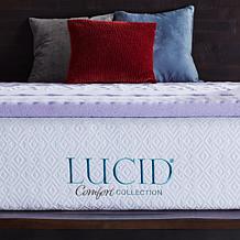 LUCID Comfort Collection 2" Zoned Lavender Memory Foam Topper- Twin XL