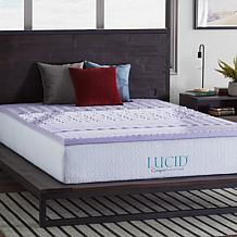 LUCID Comfort Collection 2" Zoned Lavender Memory Foam Topper - Twin