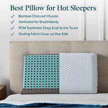 Lucid Comfort Collection Bamboo Charcoal Gel Memory Foam Pillow, King