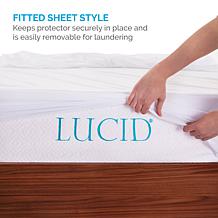 LUCID Comfort Collection Bamboo Jersey Mattress Protector - Twin