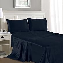 Luxury Home Silky Soft Satin 4-Piece Sheet Set- Full