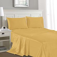 Luxury Home Silky Soft Satin 4-Piece Sheet Set- Full