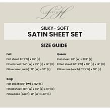 Luxury Home Silky Soft Satin 4-Piece Sheet Set- King