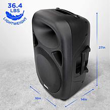 LyxPro 15" Portable PA System, Professional Powered Speaker System
