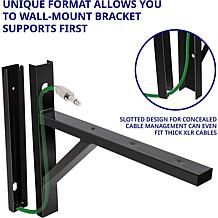 LyxPro Set of 2 Wall Mount Speaker Bracket, Heavy-Duty Speaker Mount