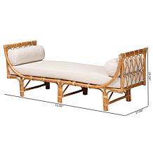 Macias Bohemian Natural Rattan Daybed 73" W x 29.5" H