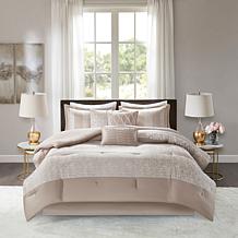 Madison Park Ava 7 Piece Chenille Jacquard Comforter Set Cal King