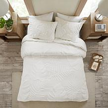 Madison Park Bahari 3-Pc Chenille Palm ComforterSet White King/CalKing