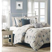 Madison Park Bayside 7-Piece Comforter Set Blue King