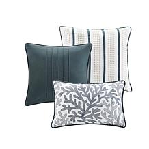 Madison Park Bayside 7-Piece Comforter Set Blue Queen