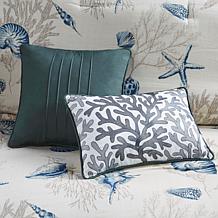 Madison Park Bayside 7-Piece Comforter Set Blue Queen