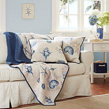 Madison Park Bayside Oversized Quilted Blue Throw - 60" x 70"