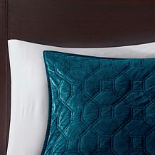 Madison Park Harper Faux Velvet Reversible 3pc Coverlet Set - K/Cal K