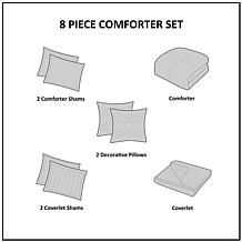 Madison Park Heritage 8pc Comforter/Coverlet Collection - Full/Queen