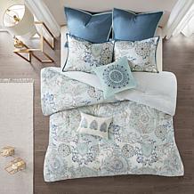 Madison Park Isla 8-Piece Reversible Comforter Set, Blue - Queen