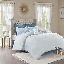 Madison Park Isla 8-Piece Reversible Comforter Set, Blue - King