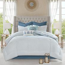 Madison Park Isla 8-Piece Reversible Comforter Set, Blue - Cal King