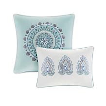Madison Park Isla 8-Piece Reversible Comforter Set, Blue - Cal King