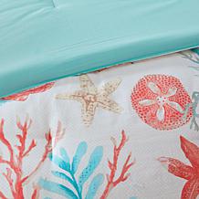 Madison Park Pebble Beach 7pc Coral Comforter Set -King