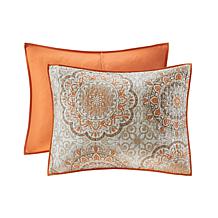 Madison Park Tangiers 6-Piece Reversible Coverlet Set- Orange, K/Cal K