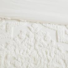 Madison Park Viola 3pc Cotton Chenille Damask Duvet Cover Set - F/Q