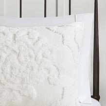 Madison Park Viola 3pc Cotton Chenille Damask Duvet Cover Set - F/Q