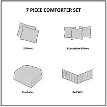 Madison Park Walter 7pc Printed Seersucker Comforter Set - Queen