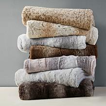 Madison Park Zuri Oversized Faux Fur Throw 60"x70" -  Sand