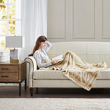 Madison Park Zuri Oversized Faux Fur Throw 60"x70" -  Sand