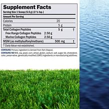 Marine and Free Range Collagen Peptides with MSM - 120 Servings
