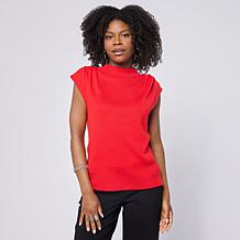 C Wonder Pleat Knit Sweater Topper | HSN