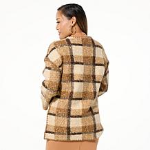 Mark & James by Badgley Mischka Illona Kimono Coat w/ Detachable Scarf