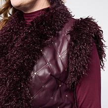 Mark & James by Badgley Mischka Quilted Faux Leather Vest