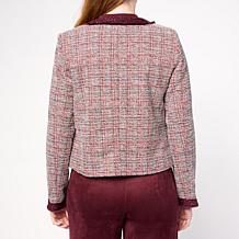 Mark & James by Badgley Mischka Sequin Trim Tweed Jacket