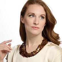 MarlaWynne 23" Simulated Shell Multi-Row Necklace