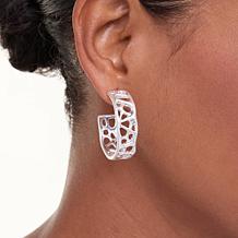 MarlaWynne Geometric Open Freeform Honeycomb Hoop Earrings