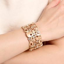 MarlaWynne Heritage Bezel Crystal Wide Stretch Bracelet