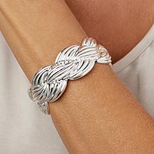 MarlaWynne Intertwined Braid Hinged 7-1/4" Bangle Bracelet