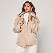 MarlaWynne Melton Coat with Quilted Details