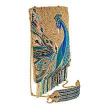 Mary Frances Peacock Hand-beaded Crossbody Handbag